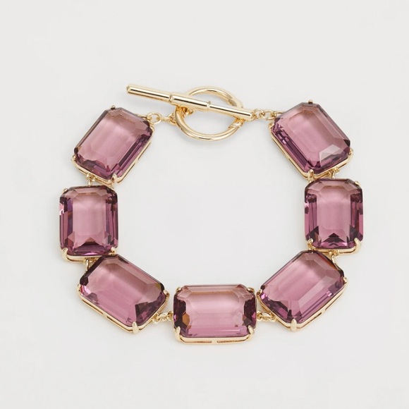 Lauren Ralph Lauren Jewelry - Ralph Lauren Gold Tone Glass Stone Toggle Bracelet
